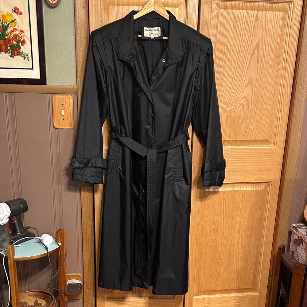 Black Trench Coat Sz. 18W